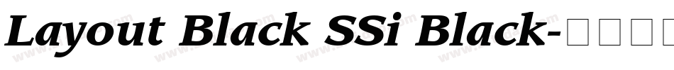 Layout Black SSi Black字体转换